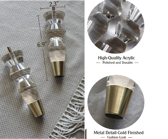 Ножки для дивана, Прозрачные ножки для мебели, акриловые ножки для скамьи, модные шкафы, кофейный столик, ножки для дивана