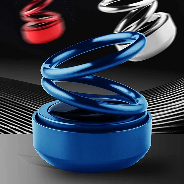 Solar Power Car Aroma Aromatherapy Diffuser with 360 Double Ring Rotating Design Funny Toy Car Fragrance Diffuser Car Perfume