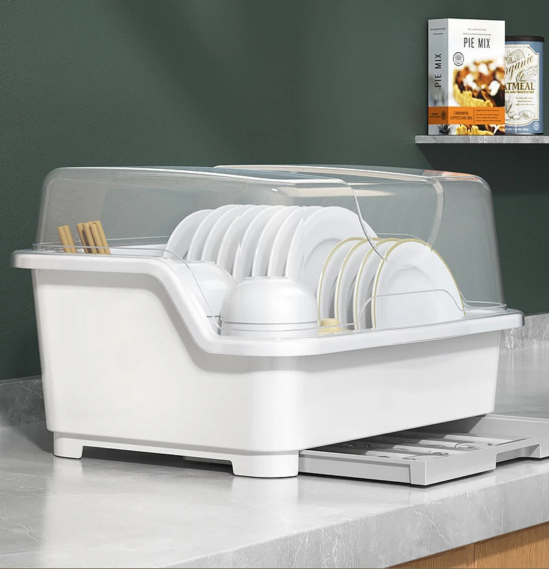 Ds2092 Tableware Storage Box Kitchen Dish Drying Rack Tray Dish Drainer Plastic Dish Drying Rack