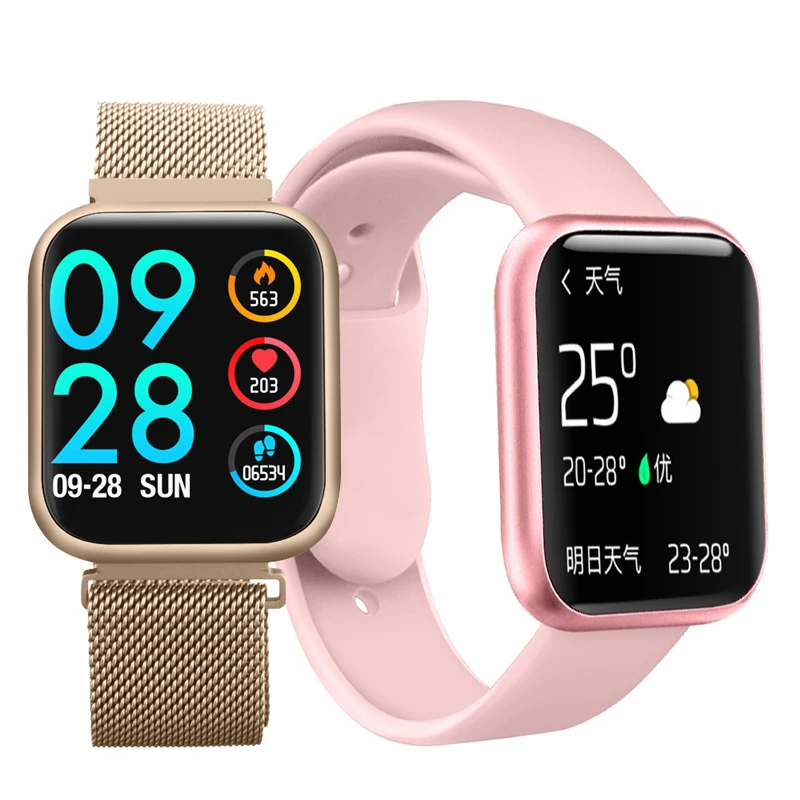 Smartwatch P80 Rosa - Original App Da Fit + Touch Screen +
