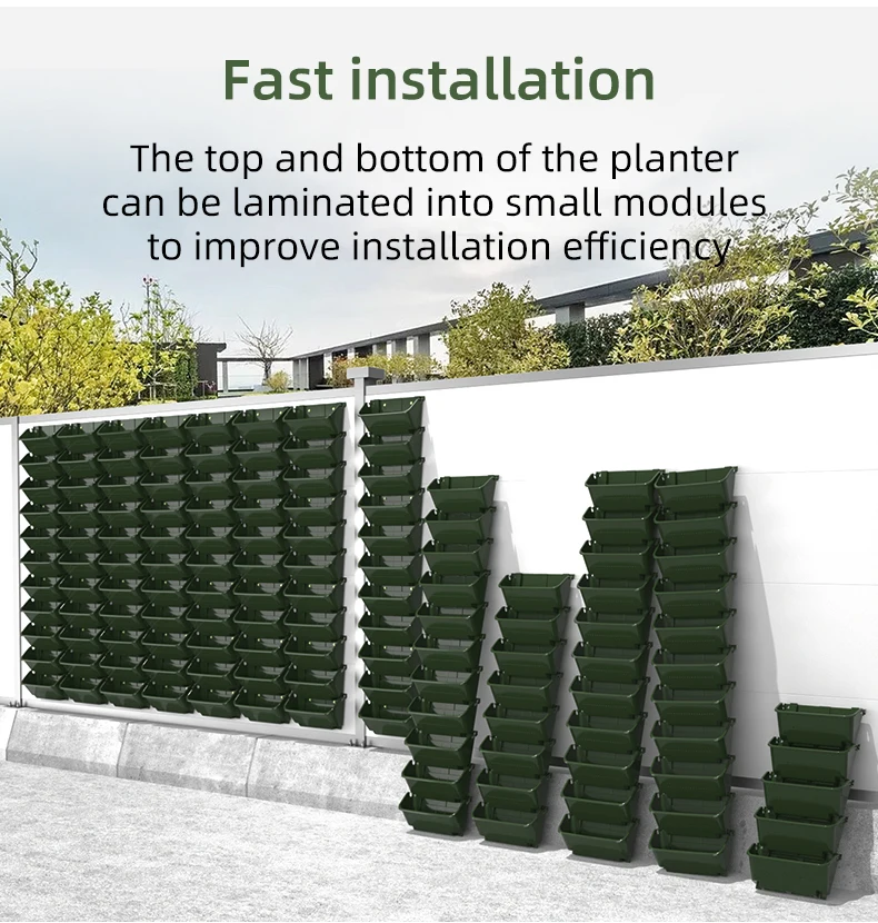 Stackable Plant Box Vertical Greening with Stackable Wall Planters from Forest Box