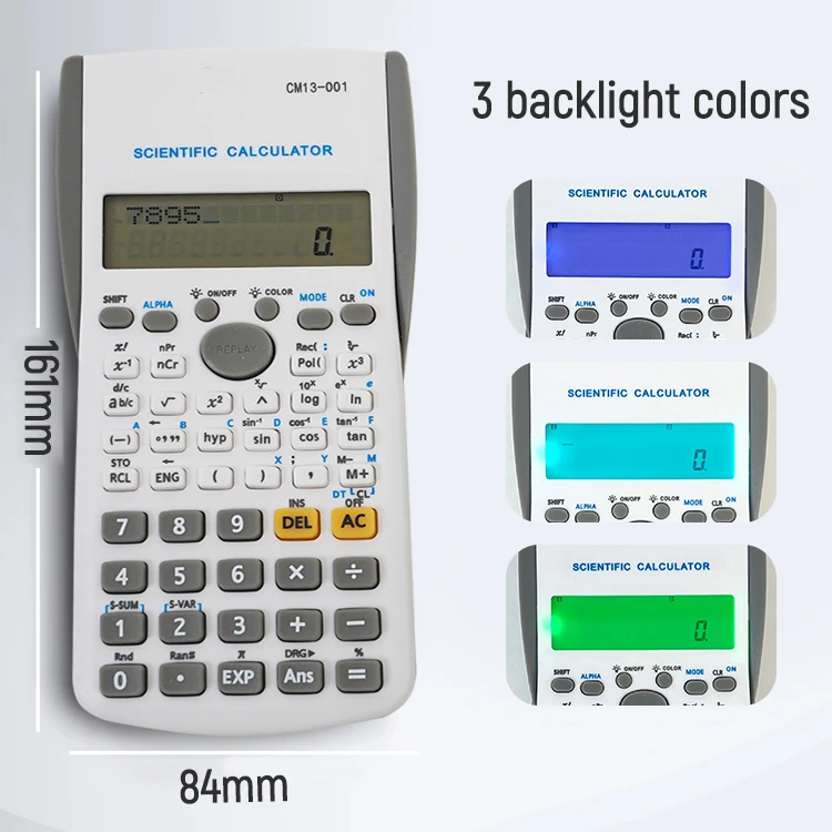 82MS-L Suitable Middle School Student 240 Function Wholesale Two Lines Scientific Calculator With Light