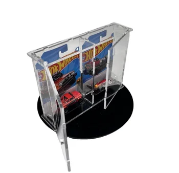 High Quality Acrylic Case 2 Slots Cars Clear Display Case Assemble for Hot Wheels Collectibles