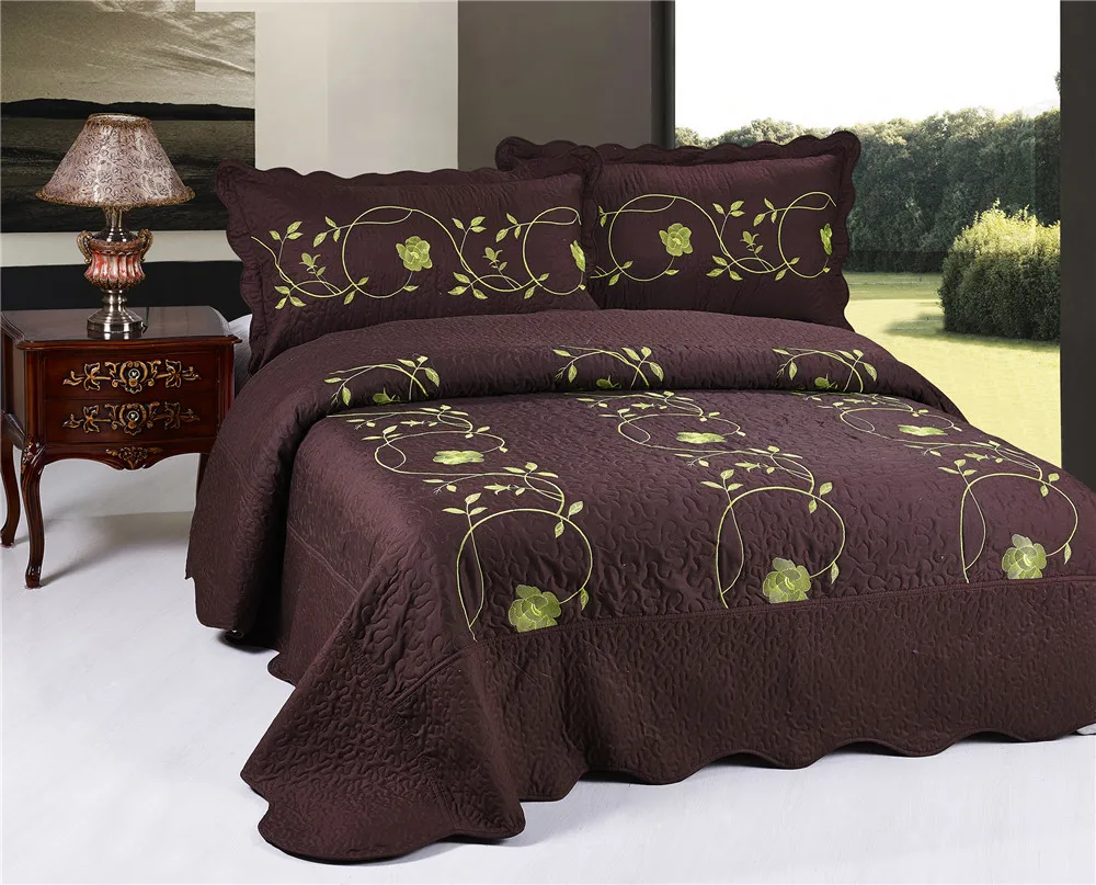 Bedspread Set Quilting Microfiber Factory Direct Bedding Quilts Made In