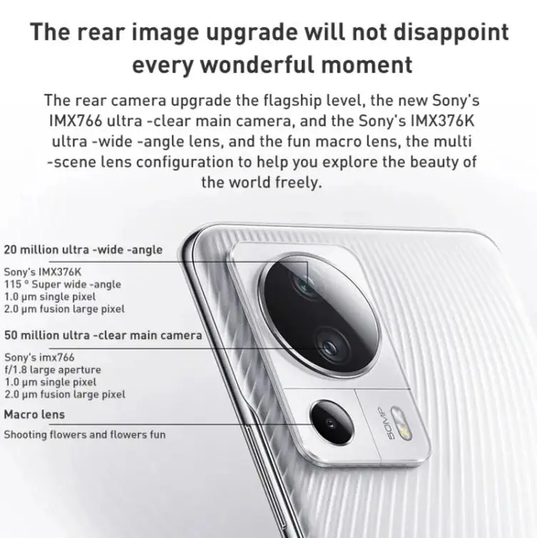 8+256GB Smart Phone Cellular Civi 2 Mobile Phone Global Version For Xiaomi Civi 2 Cell Phone For Xiaomi Civi 2 Used Cellphone