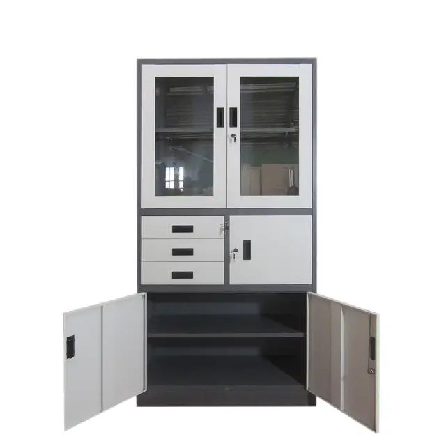 2024 New Style Filing Cabinet Glass Door Metal Cabinet File Cabinet With Glass Door