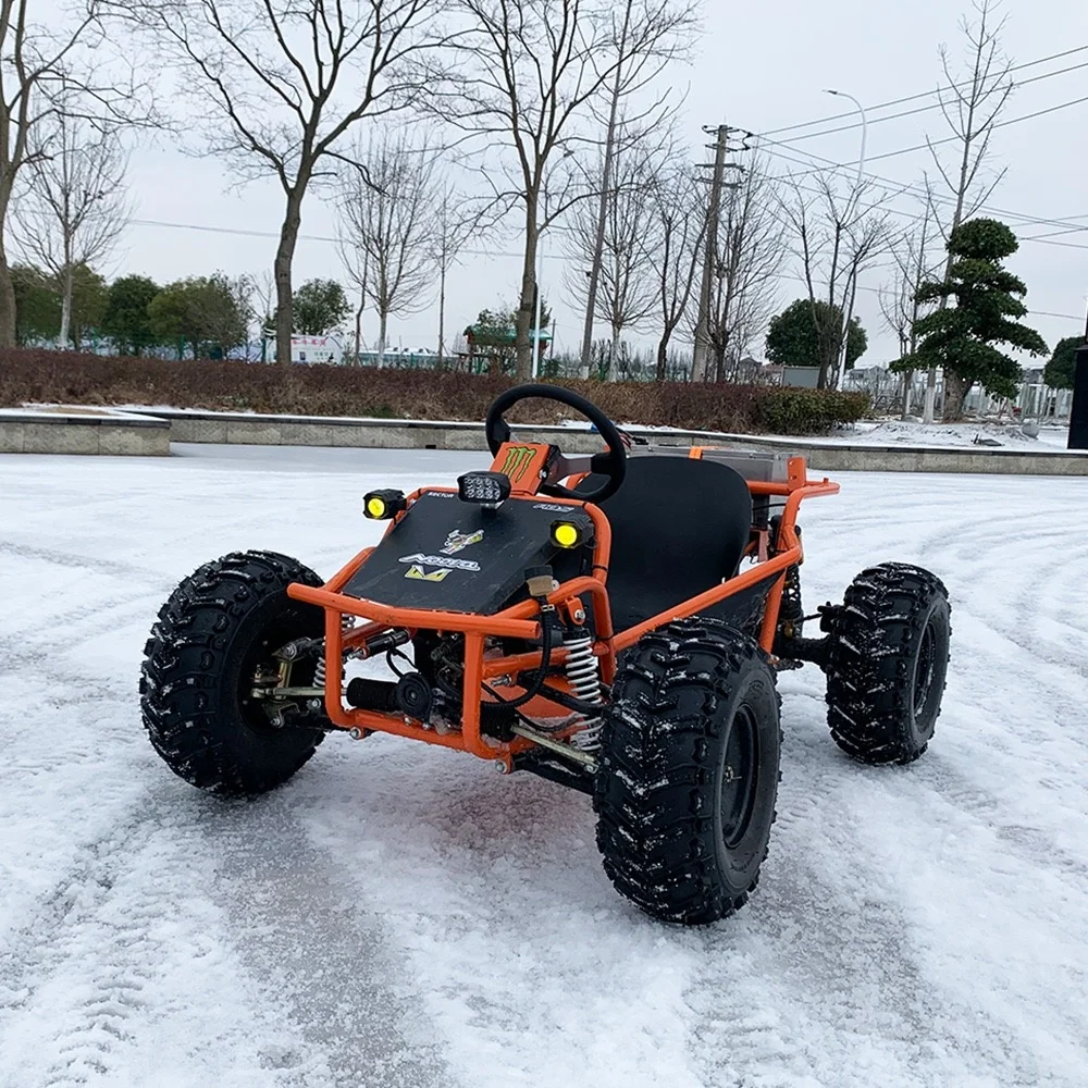 Electric Snow Buggy 48V Double Engine Go Kart 1000W Shaft and Motor Drive Chain Drive Mode