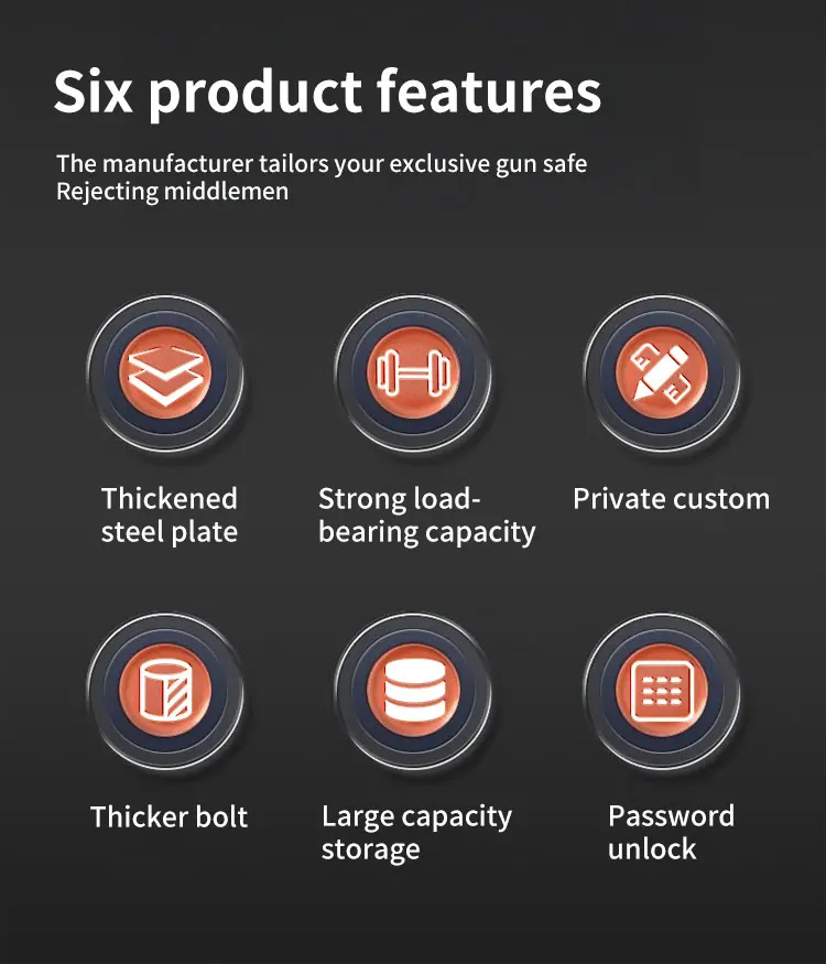 CEQSAFE Gun Safe Electronic Combination Lock with Key Big Size As Furniture Gun Safe Box for Home/Office Usage details