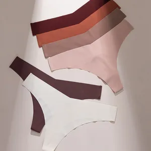 New Seamless Ice Silk T-Shaped Low-Rise Large Size Breathable Yoga Sports Underwear Women's Boyshort