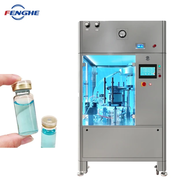 Automatic Liquid Powder Filling Capping Machine,Glass Small Bottle Vial 1-10ml Filling Capping Machine