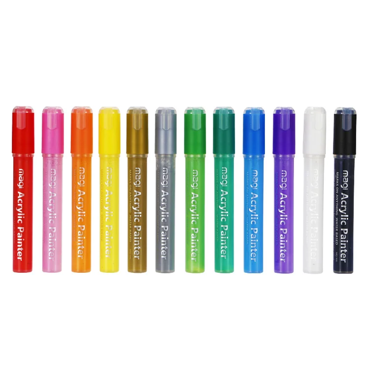 Новый дизайн 10 мм удобное использование плавное письмо двойной наконечник чернила обновление акриловая краска маркер
