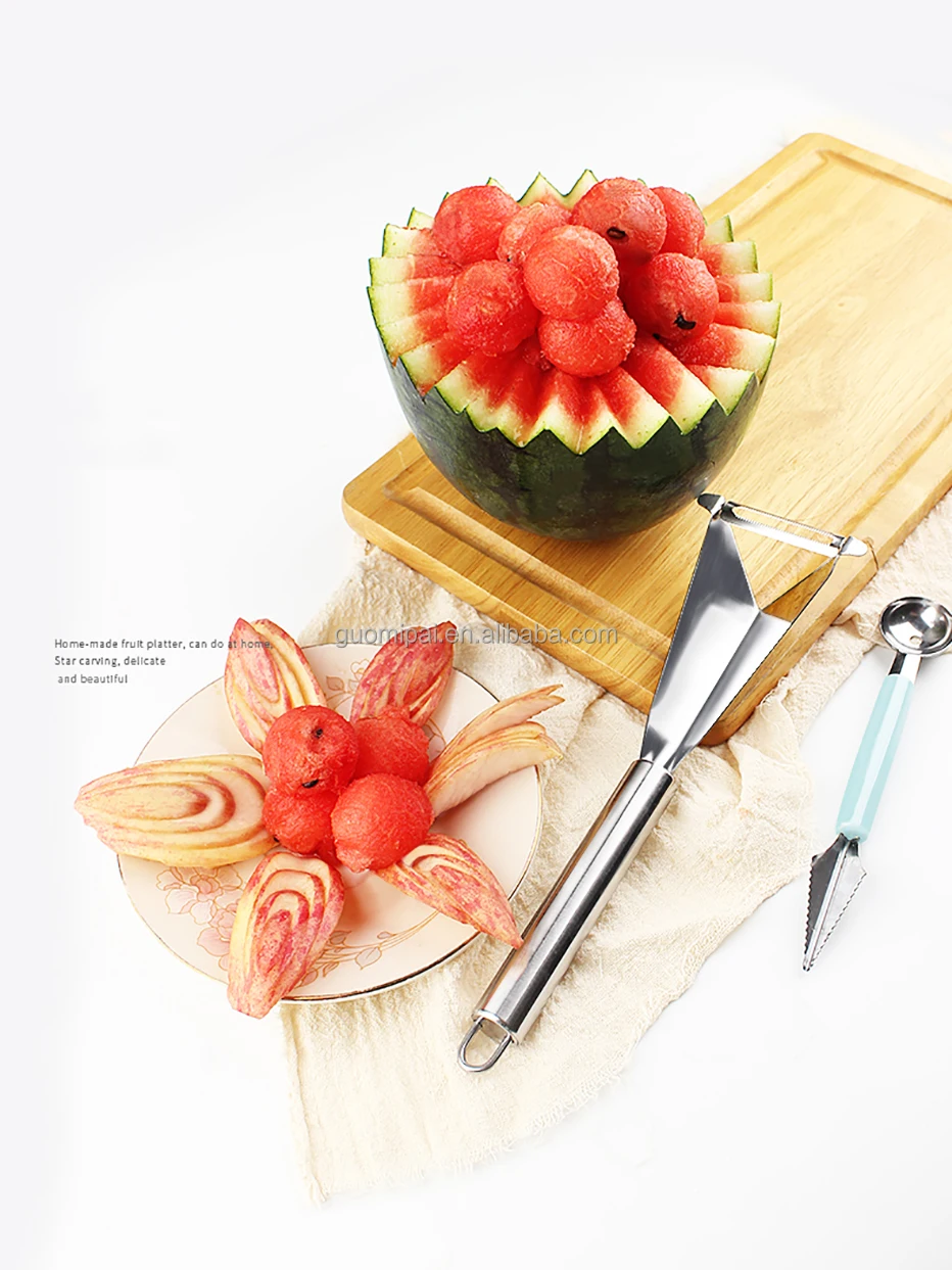 Couteau De Sculpture De Fruits En Acier Inoxydable Trancheuse De Couteaux  Pour Fruits Et Légumes De Forme Triangulaire Outils[H3833] - Cdiscount  Maison