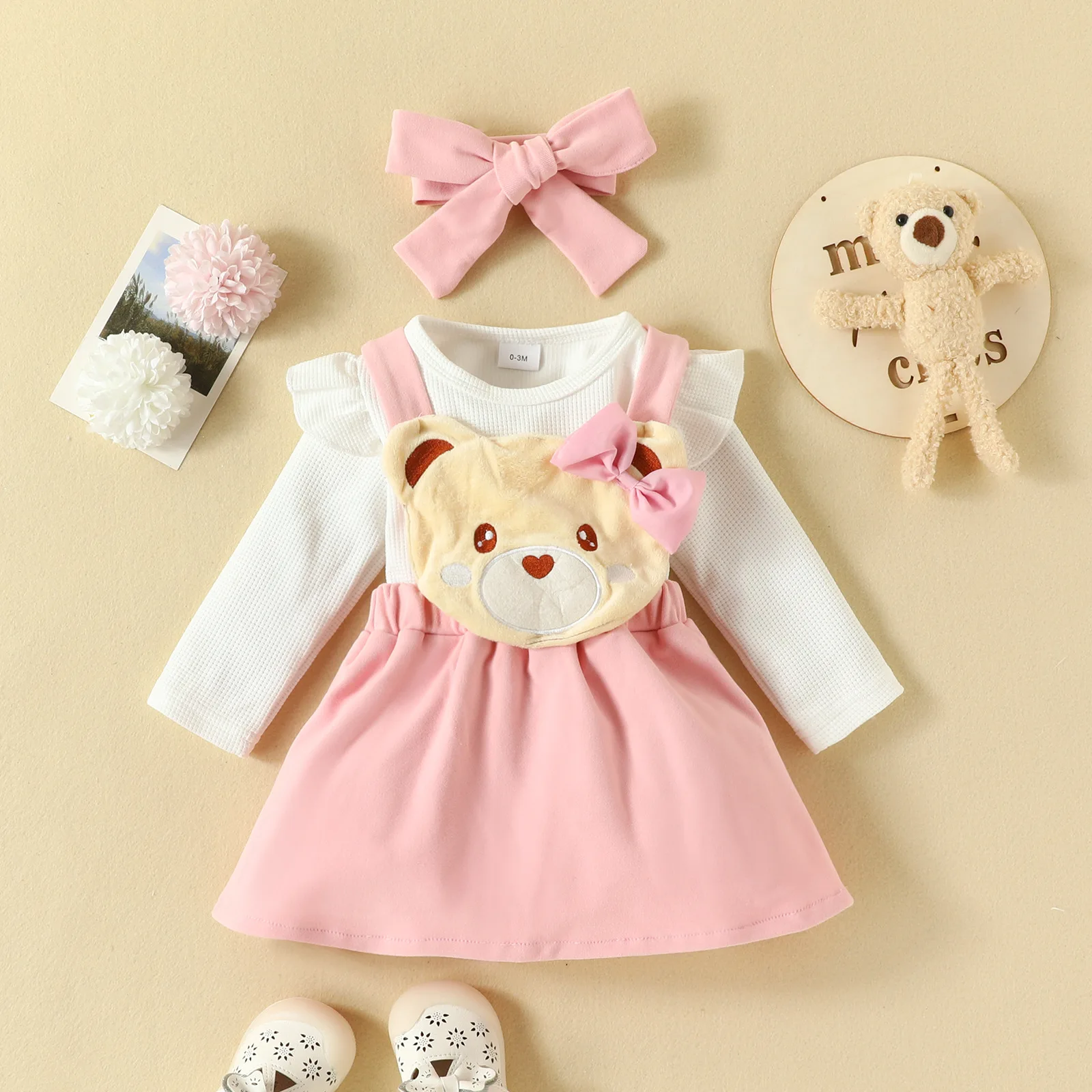 Baby Girl Clothing Set Cartoon Bear Romper Suspender Dress Party Girls Outfits Autumn Winter Newborn Clothes Alibaba