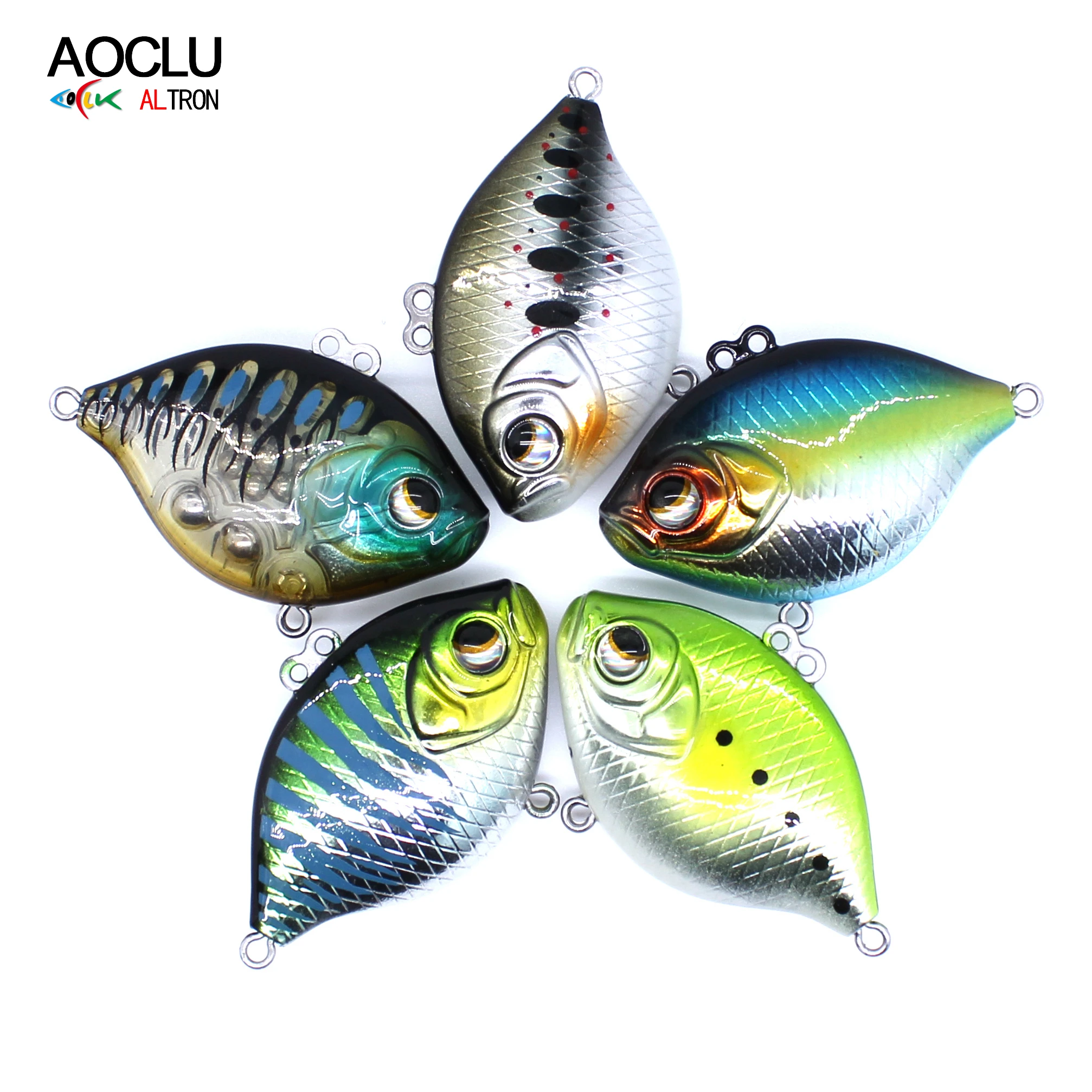Aoclu Flutter Sinking Vib 40mm 8g 60mm 19g Shallow Flat Decoy Cod Lure