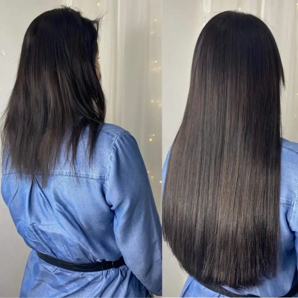 Gerade U-Tip-Haarverlängerungen, 100 % Echthaar, Nr. 1B, natürliche Farbe, Keratin-Kapsel-Fusion-Haarverlängerungen, 50 g/Packung, für Frauen_voghion.com