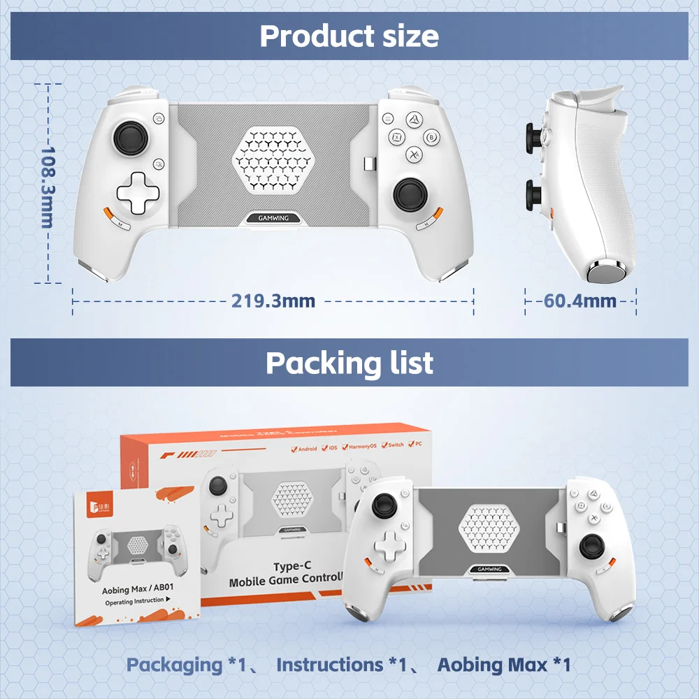 Mando O Joystick De Juego Para Móviles De 4.7 A 6 Pulgadas – Clip Abatible, Ligero Y Fácil De Transportar Para Tabletas Y Smartphones