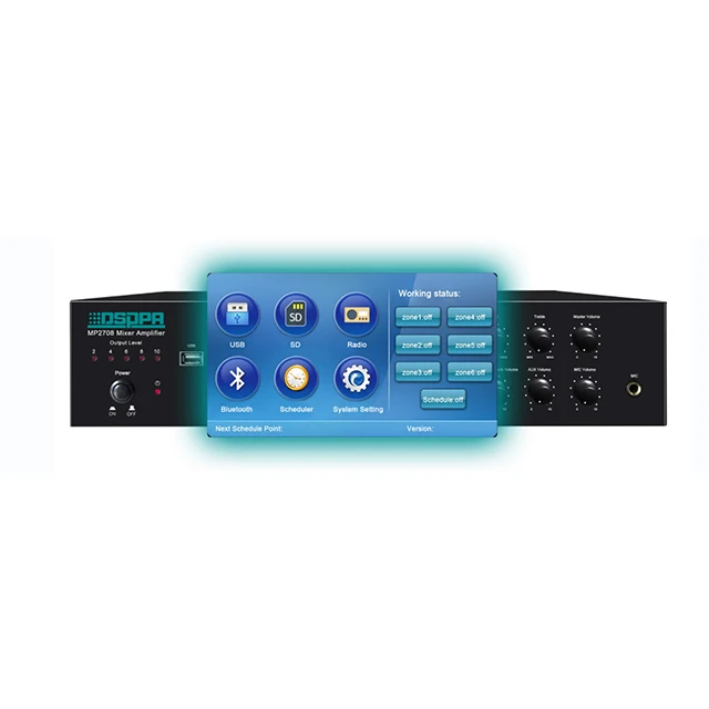 DSPPA Public Address Pa System 6 Zone Multi Room Audio System