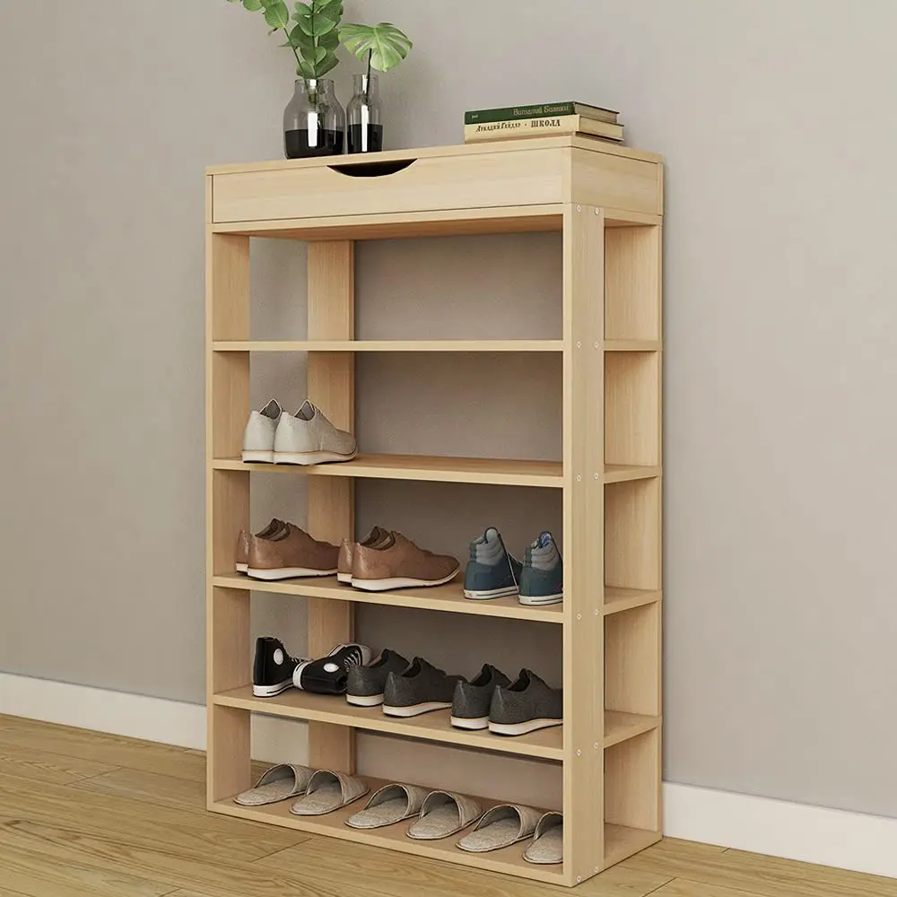 Stable Shoe Rack With Large Storage Space Cabinet Style Bamboo Shoe Cabinet