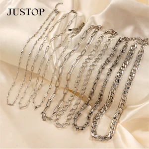 Men Women Necklace OEM/OEM Wholesale Custom Waterproof Stainless Steel Gold Silver Plating Fashion Jewelry Anti Tarnish Necklace