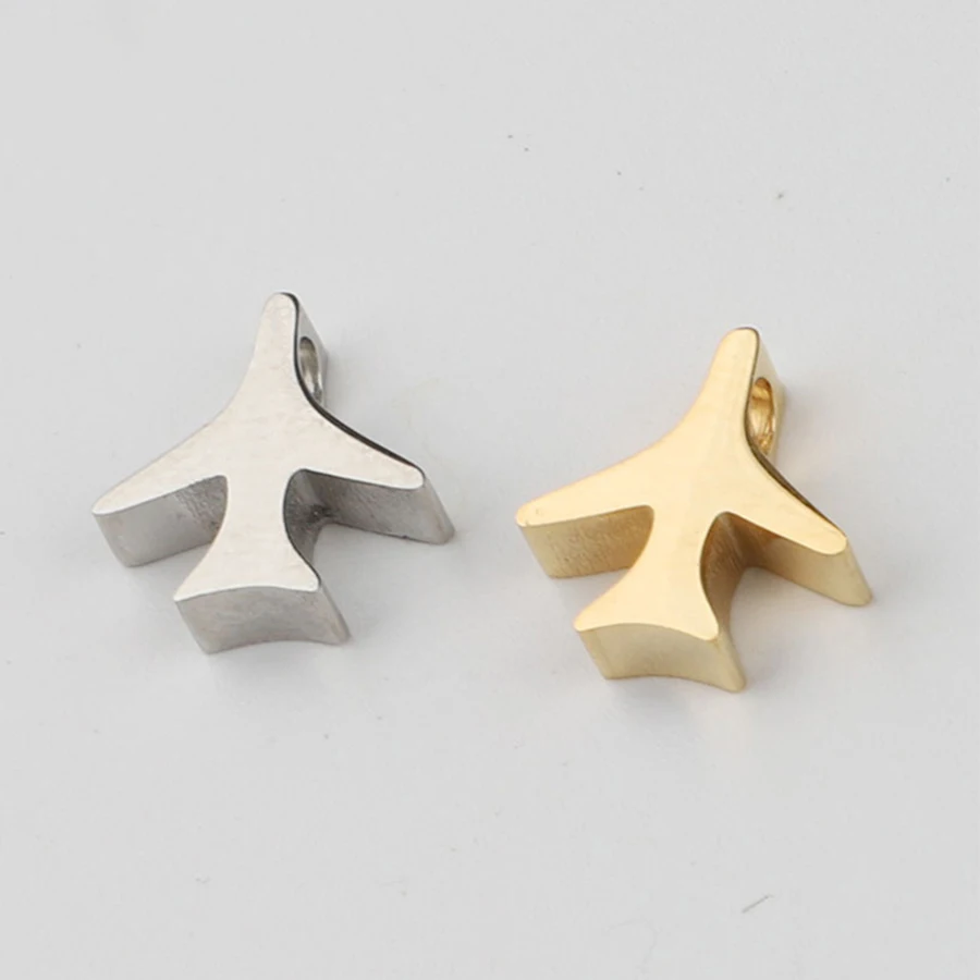10x10mm Gold Plated Highly Mirror Polished Stainless Steel Fashion Bracelet Plane Charms for DIY Making