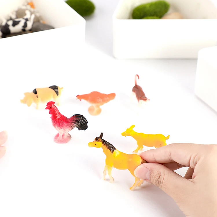 Подносы Монтессори для малышей сенсорные игрушки ферма обучение счету животных поднос сортировки сенсорная корзина коробка хранения аутистов