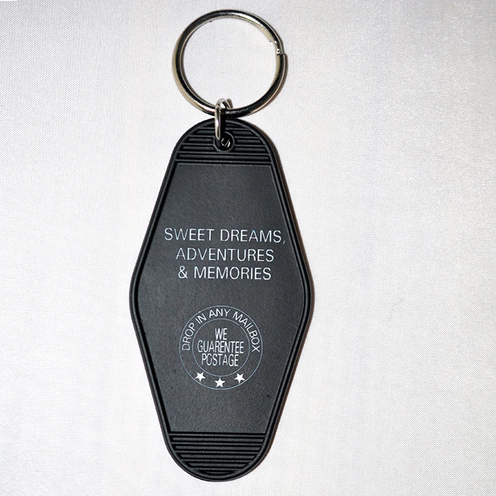 GKT469 Green Custom Low MOQ Imprint Acrylic Hotel Keychain