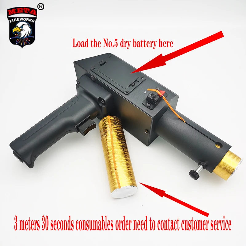 Gun Pyro Wed SPARKLER Firework Cold Fire Crackers Pistol Wholesale Cold Fountain Fireworks Fireworks Firing System for Wedding