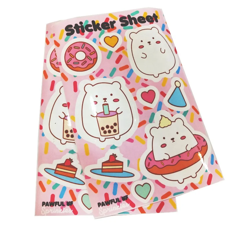 Размер A6 бумажная наклейка матовая клейкая печать виниловая Водонепроницаемая этикетка пользовательская kiss