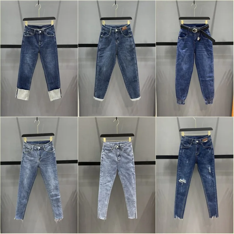 High Quality Male Female Jeans Stock Pocket Jeansmale Female New Arrival Vintage Denim Jeans