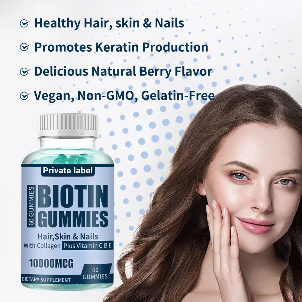 Collagen Gummies With Biotin And Vitamins Halal Gummies Bears For Hair ...