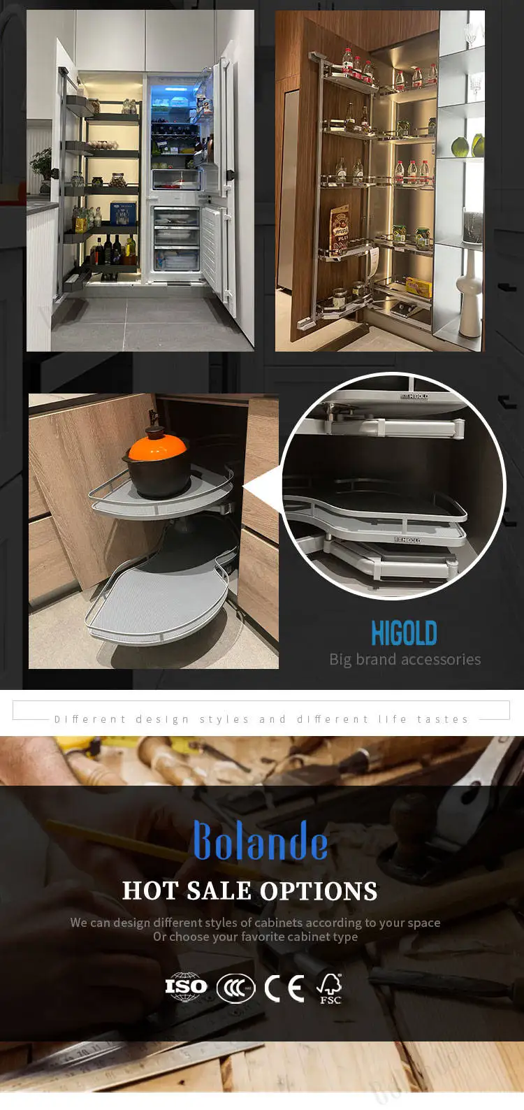 Custom Smart Luxury Style Furniture White Island Set Melamine Modular ...
