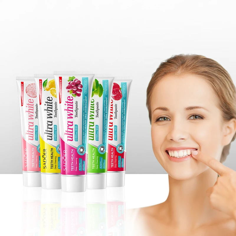 SADOER Rose Salt Toothpaste Whitening Tartar Control Plaque Removal Gum Care