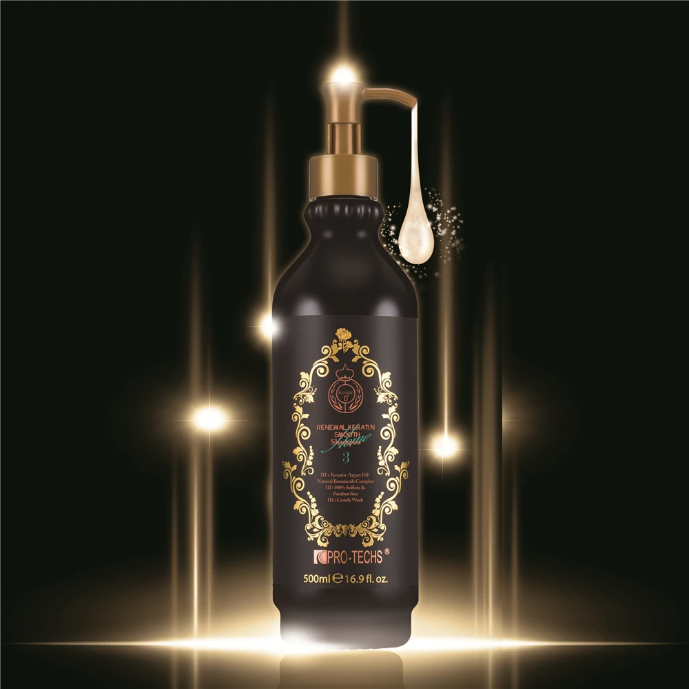 Pro Techs Organic Bio Keratin Daily Shampoo Sulfate Free and Paraben Free Shampoo for Damaged Hair Repair Care
