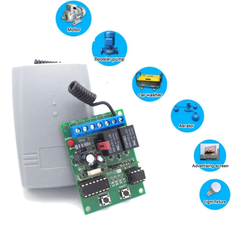 433mhz Remote Control Rolling Code Receiver for Garage Door Gate Door with Open Code