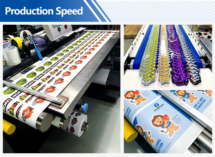 Production System Sticker Custom Printing Logo Label Stickers - Waterproof & Shiny