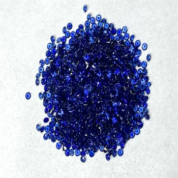 natural blue sapphire royal blue stone natural stone Sri Lanka price 1.5mm round diamond cut loose gemstone