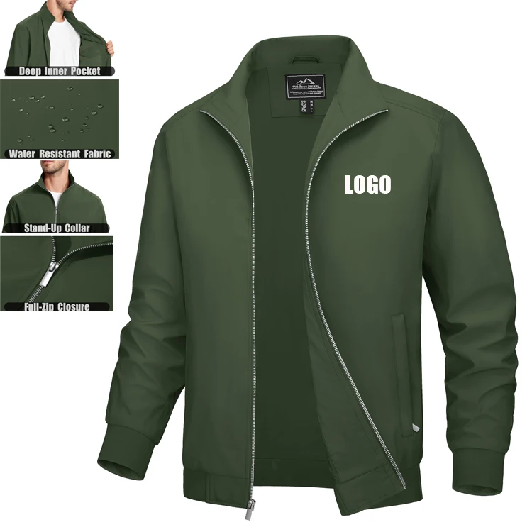 High Quality Custom Logo Wind Breaker Jacket Wholesale Men Windproof  Custom Winter Spring Jacket Coats for Men
