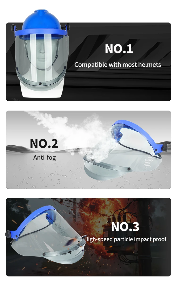 Protector Facial Arco Electrical Arc Flash Face Shield 14 Cal Arc Visor ...