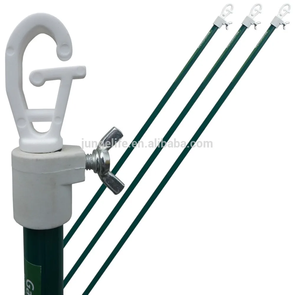 Powder Coating Steel Extendable Clothes Line Prop With Twist Lock