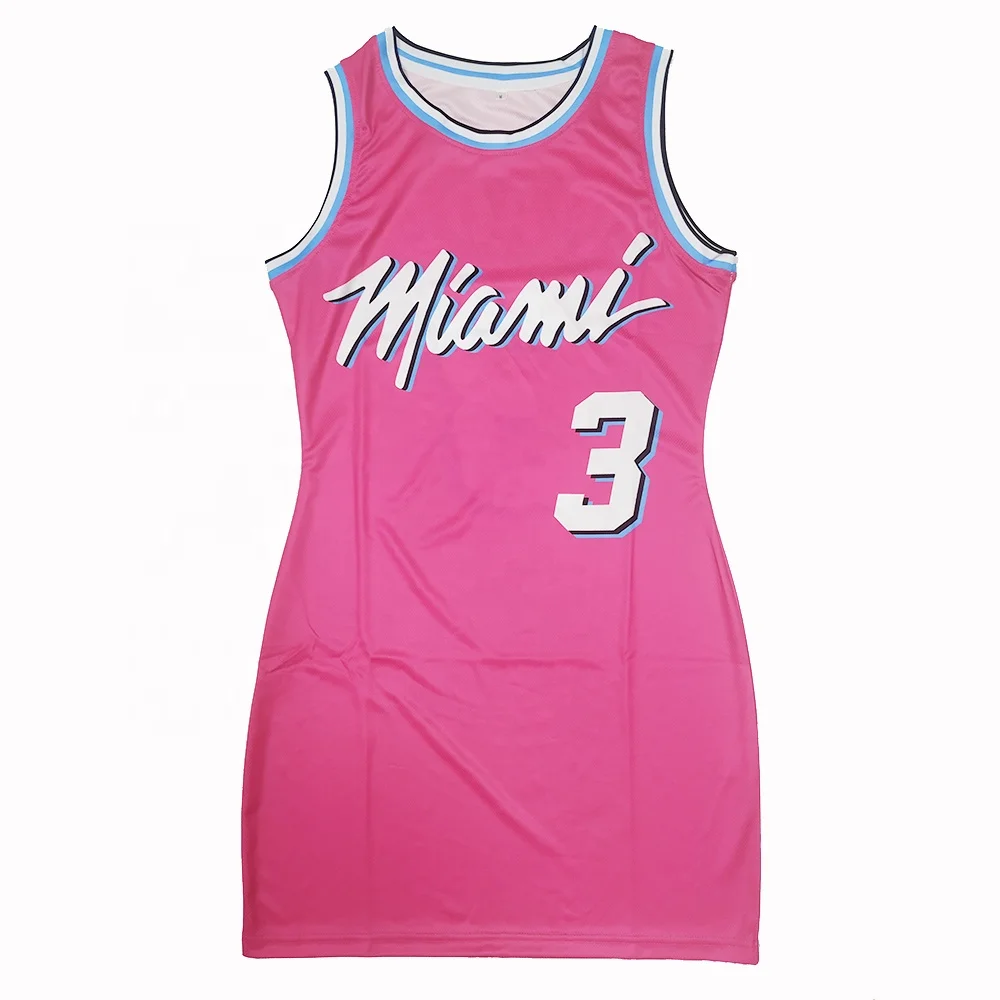 Customized Logo Sexy Heat Miami Basketball Ladies Women Girls Knitted  Jerseys Dresses - Buy Dress Jerseys,Girls Jersey Dress,Jersey Knitted Dress