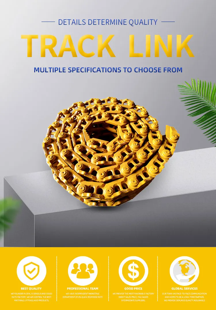 Cat Track Chain Dozer D3-D9G Lubricated Track Link Shoe Group Assy