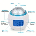 Hot Selling Product Multifunctional LED Star Projection Can Snooze Digital Alarm Clock