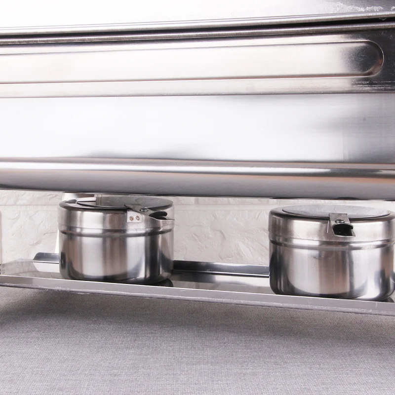 Factory Direct Sale Movable Base Stainless Steel Chafing Dish Buffet Set Food Warmer Buffet Equipment_10