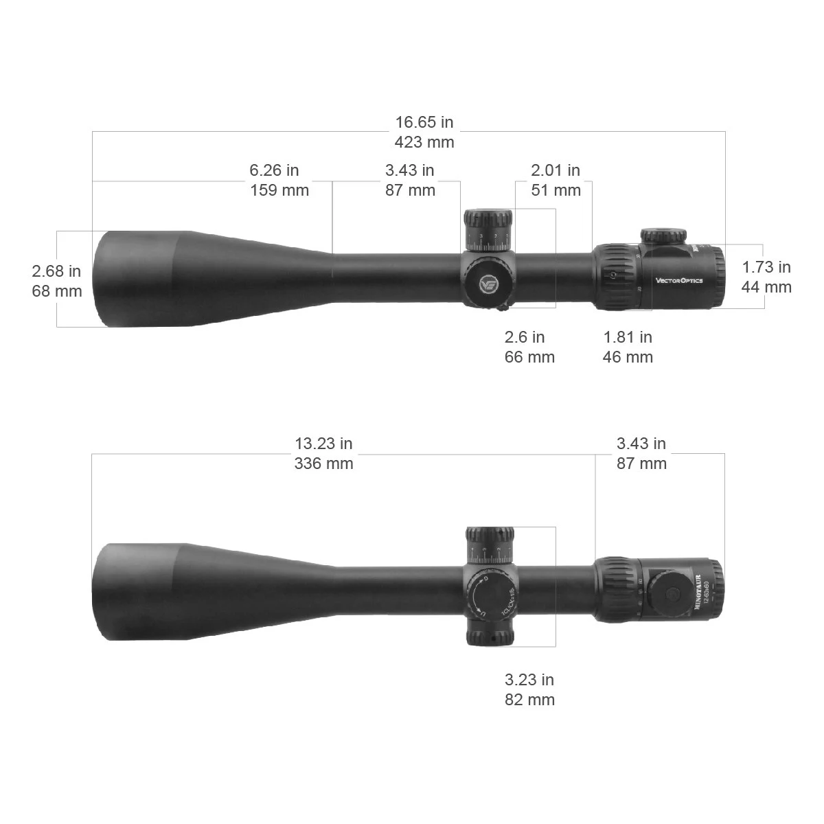 Vector Optics Minotaur 12-60x60 GenII SFP 34mm Tube Long Range Scope for Hunting Precision Competition Optics Scope
