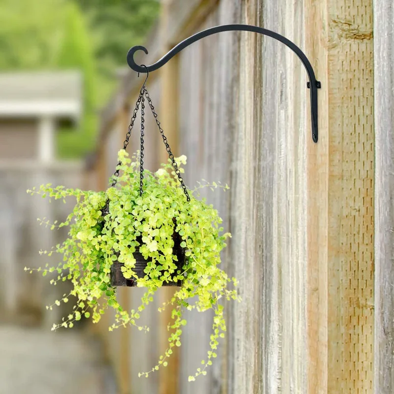 Factory direct gardening hook flower stand balcony garden hanging flower stand hook hanging small light home outdoor manufacture