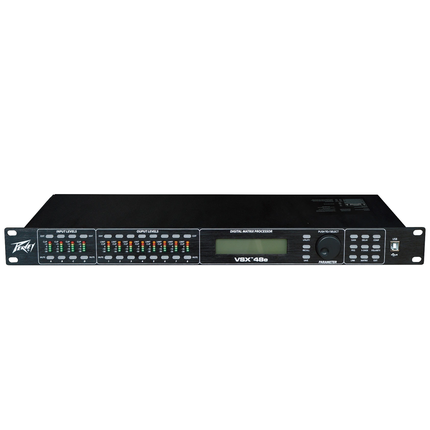 Peavey VSX48E Digital Audio Processor - 4 In 8 Out Professional