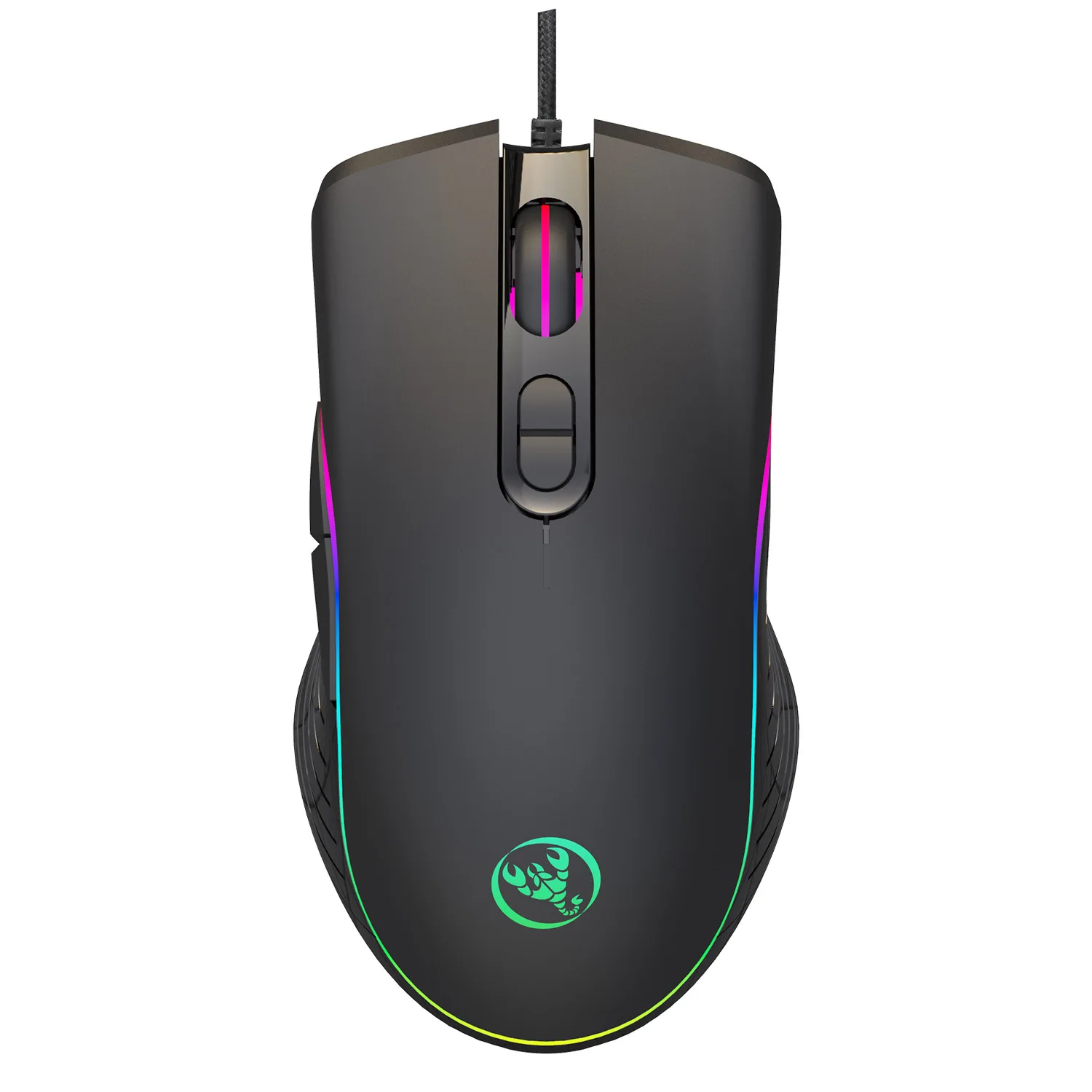 2022 Dropshipping Four-speed Adjustable 6400dpi Macro A867 RGB Luminous Gaming Mouse Electric Competition Wired Mouse
