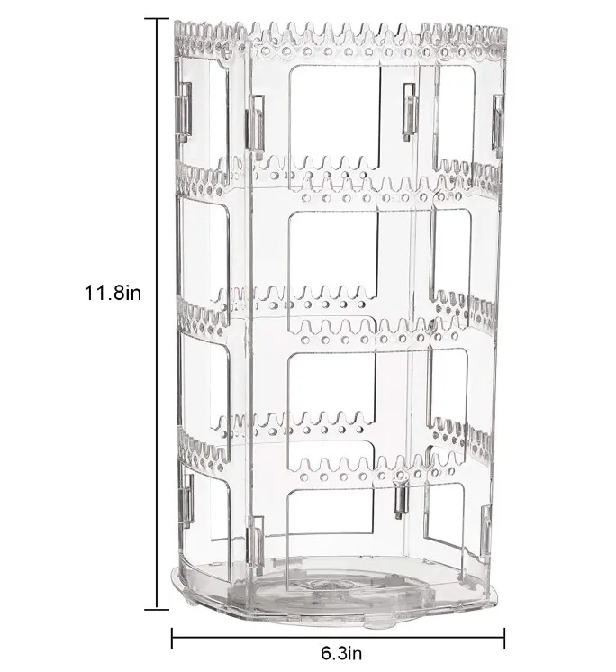 Earring Holder and Jewelry Organizer 360 Rotating Earring