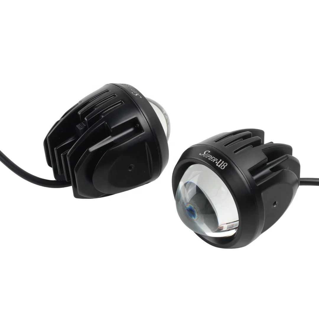 TIYPEOR Led Motorcycle Spotlight Headlight 60W 6000K Motorcycle Fog Driving Spot Auxiliary Lights for Scooter Bike