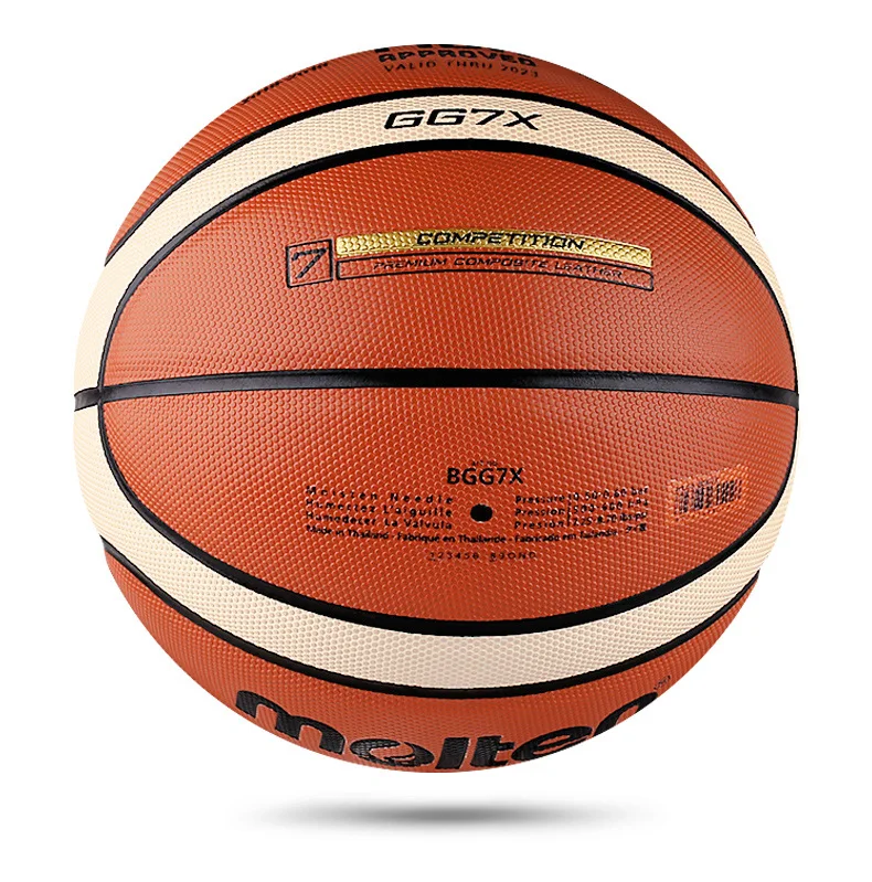 Ballon De Basket Molten En Cuir Pleine Fleur – Homologué FIBA – Taille 7 (BGL7X) Et Autres Tailles – Design 12 Panneaux Giugiaro, Pour Usage Intérieur